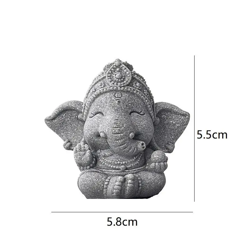 New 1Pc Guardian Elephant Statue With Hands Clasped In Prayer Position For Home Decoration - Hand-Painted Resin Sculpture