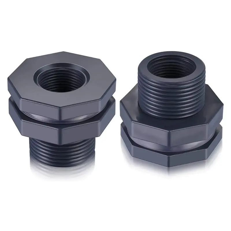 RMWIN-Home PVC Plastic Water Tank Rain Hose Solid Soild Garden Spigot Adapter Bulkhead Fitting For Aquariums 3/4