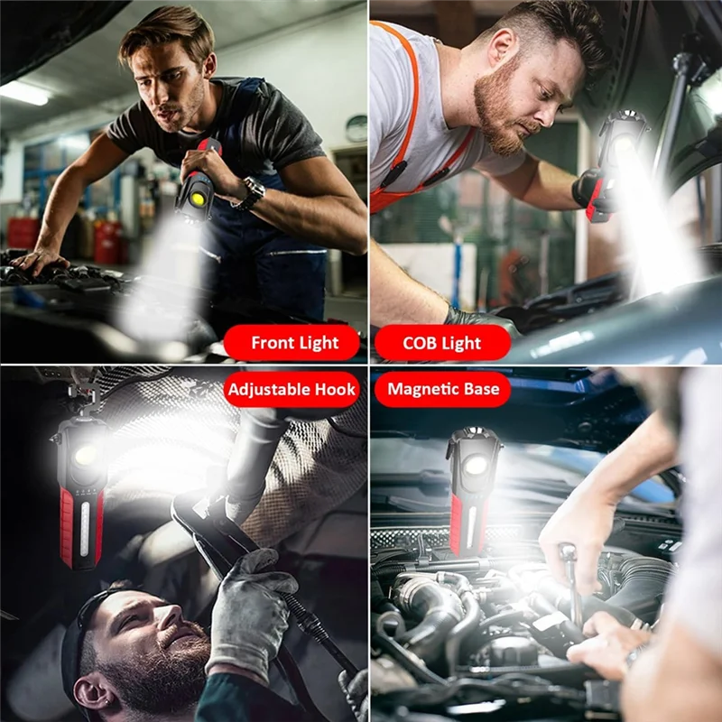 BNVN-многофункциональный светодиодный фонарик COB с оконным выключателем, магнит 1200 люмен, уличный ручной аварийный рабочий фонарь