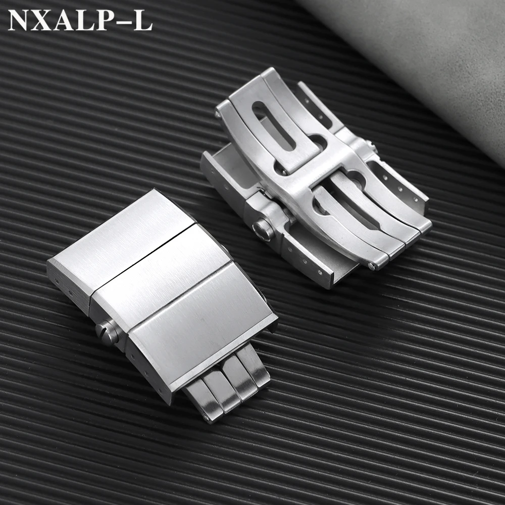 20mm 시계줄 버클 울리세 나르딘 아테네용 접이식 버클 고무 실리콘 시계줄용 316 스테인리스 스틸 버터플라이 클라스프