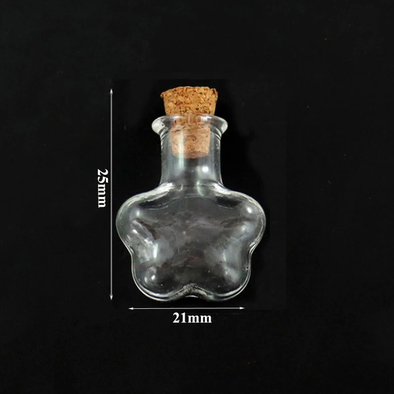 5-10 stücke Glas Mini Wishing Flasche Kork Flaschen Leere Probe Gläser Hause Dekoration DIY Schmuck Anhänger Kork Stopper lagerung Fläschchen – Detail 7