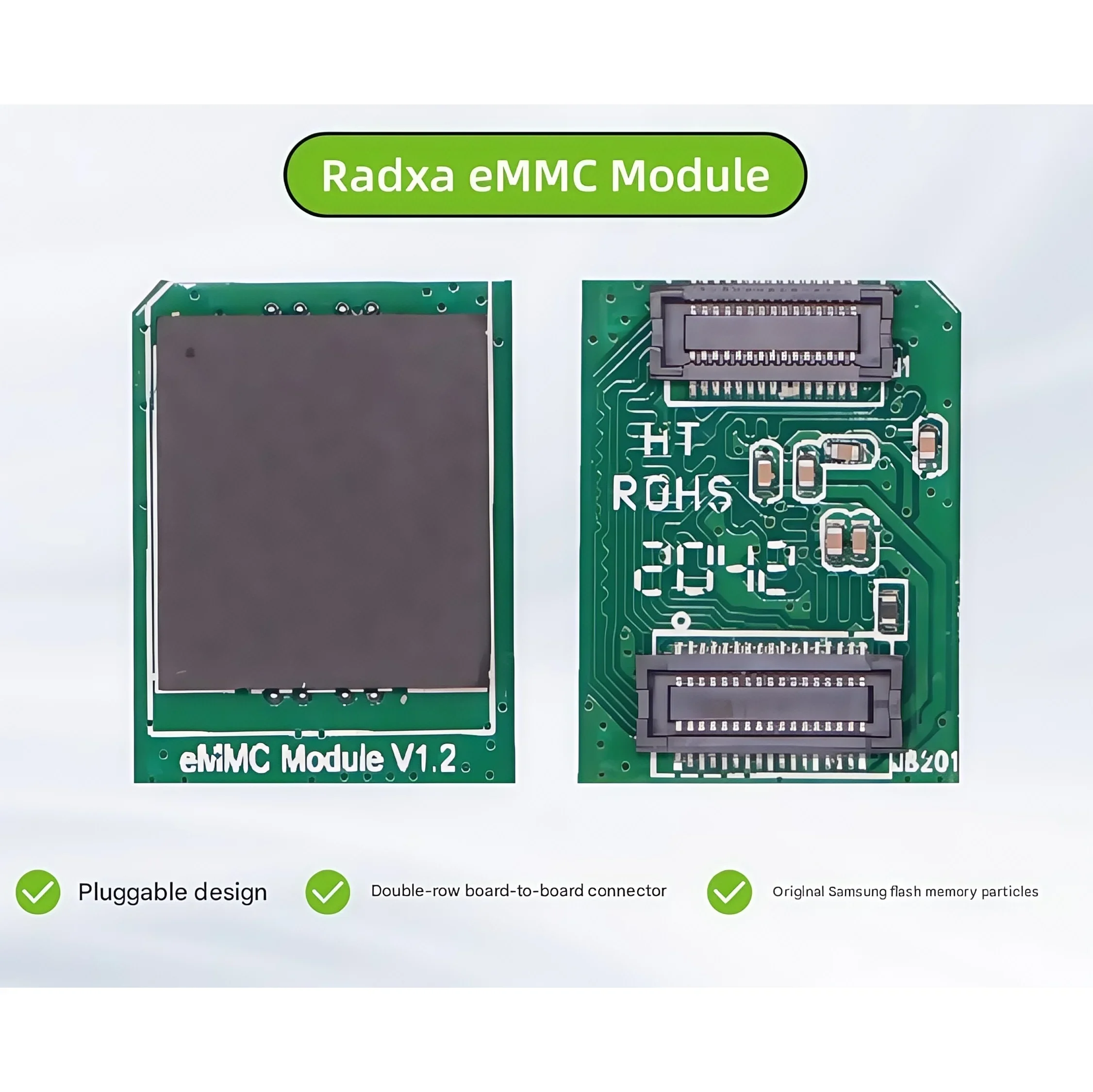 BoMaSRadxa EMMC Storage Module 16G/32G/64G/128G/256G Pluggable High-quality Storage