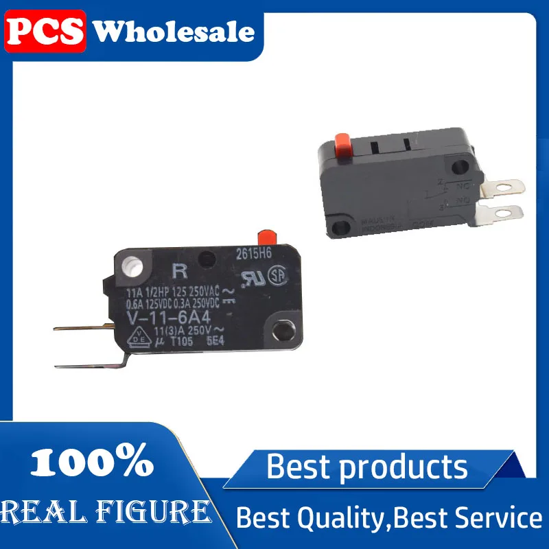 V-11-6A4 microswitch, welding torch, electric drill, push-button switch, two pins always open, 0.98N, light acrylic 11A, 125/250
