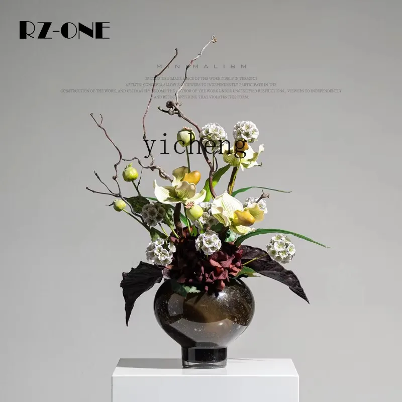 BJ-27 High-End Artificial Floral Art Villa Hotel Lobby Desktop Green Plant Floral Soft Decoration