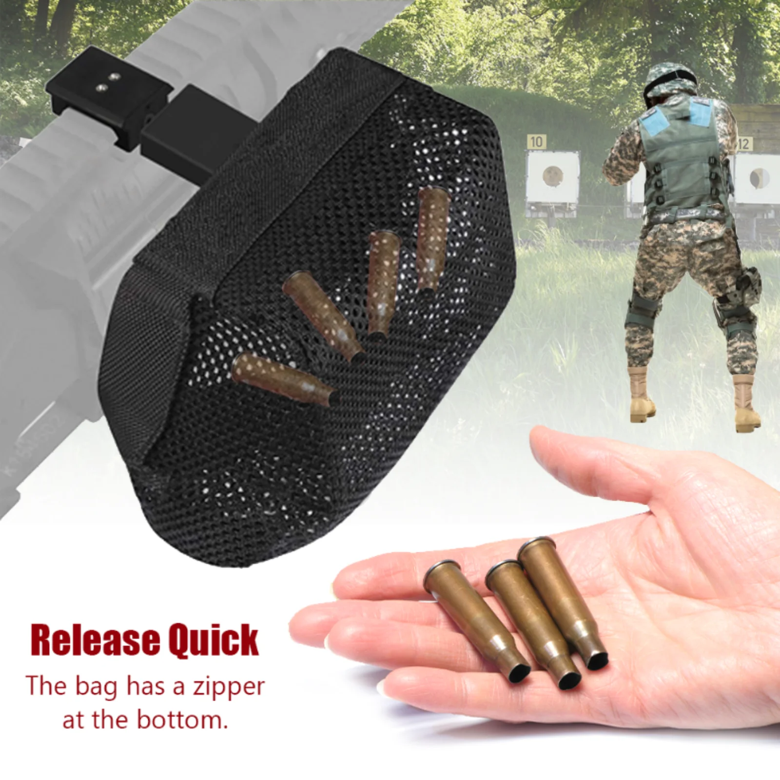 1 шт. быстроразъемный уловитель оболочек со съемной термостойкой утолщенной латунной нейлоновой сеткой Пикатинни для винтовки