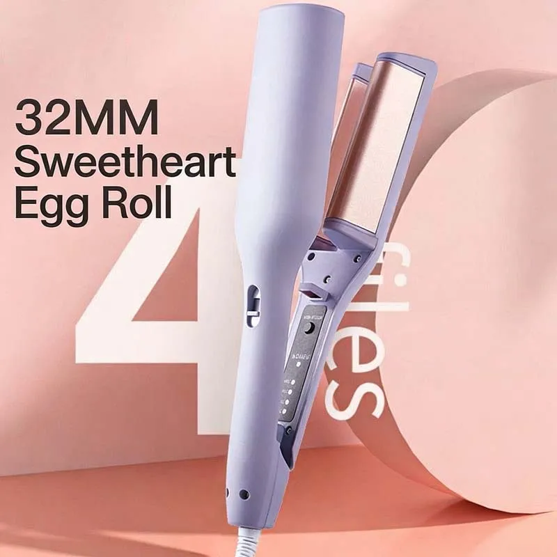 Deep V French Egg Roll Curling Iron Wool Roll Big Wave Water Ripple Cute Cat Claw Splint Portable Water Wave Hair Styling Tool