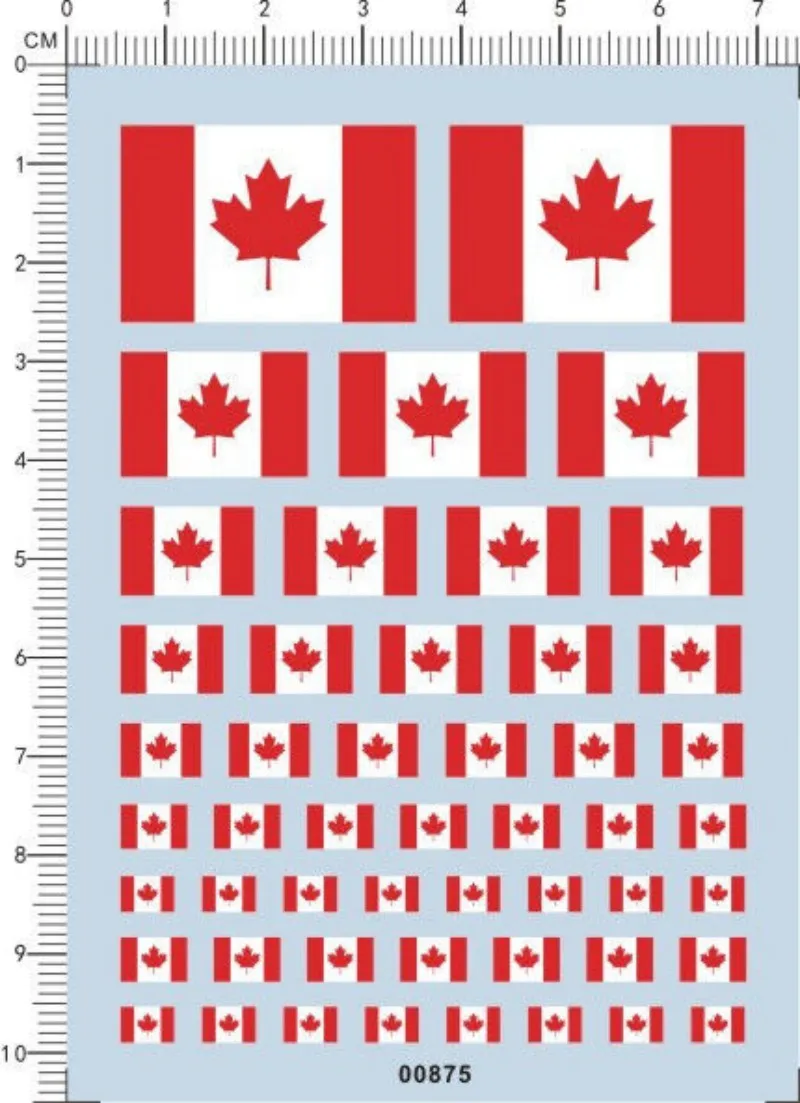 

Decals Canada flag for different scales Car Aircraft Model 00875
