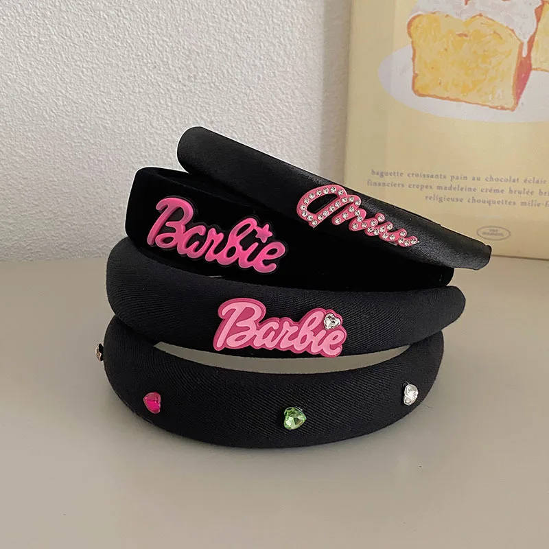 Korean Version New Trend Black Fabric Love Letter Hair Hoop Campus Party Creative Headband Girl Creative Hair Accessories Gift