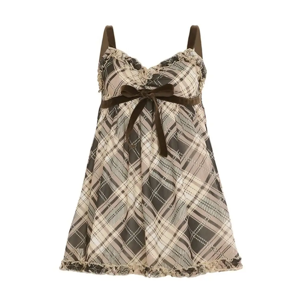 

New All-Match Tank Top Loose Retro Dresses Crop Polyester Fiber Home Clothing