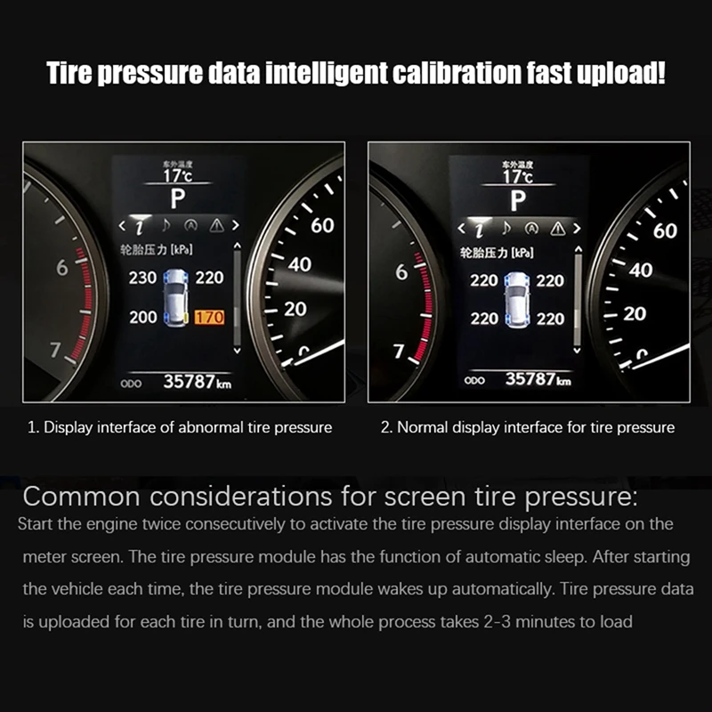 4X Car TPMS Tire Pressure Monitoring System Car Screen Display For Toyota Lexus NX NX200T NX300H 2015-2020