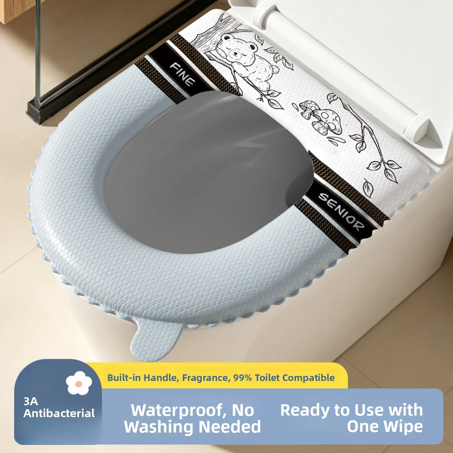 ユニバーサル四季通用トイレシートクッション2026新家庭用トイレシートカバー夏用ノーウォッシュ防水トイレボウルリング