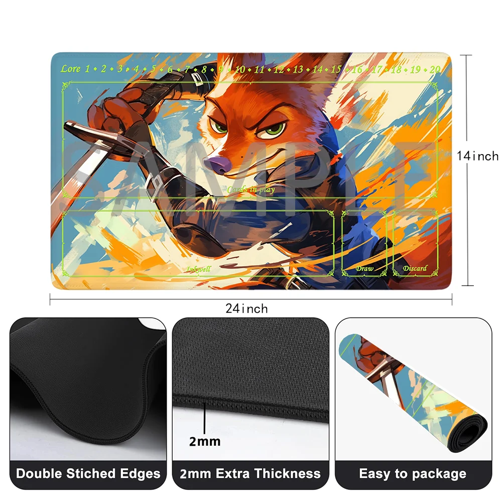 Imagem -02 - Lorrana-trading Card Game Protective Mats Durável Mouse Pad 30 Resistente a Riscos Bolsa de Armazenamento Gratuito Tamanho 24x14