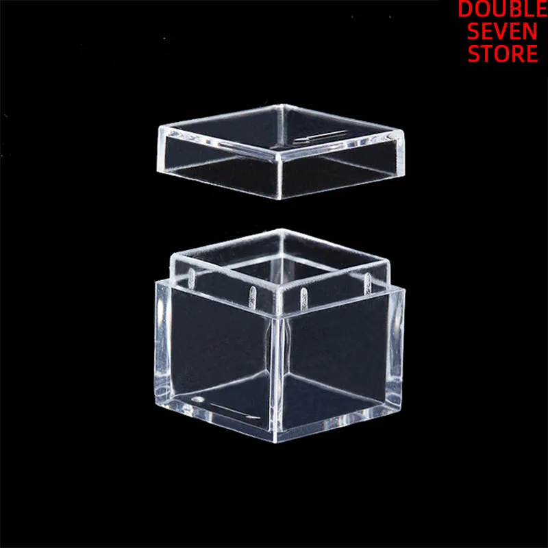 Inside 2*2*2cm High transparent chip box mini plastic box PS storage box