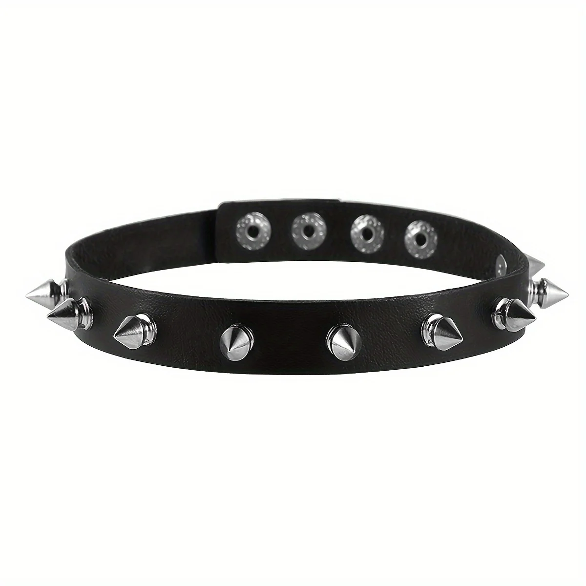 Gothic Punk Rivet Choker Necklace - Sexy Faux Leather Collar for Women & Men, Perfect for Halloween, Versatile Fashion Accessory