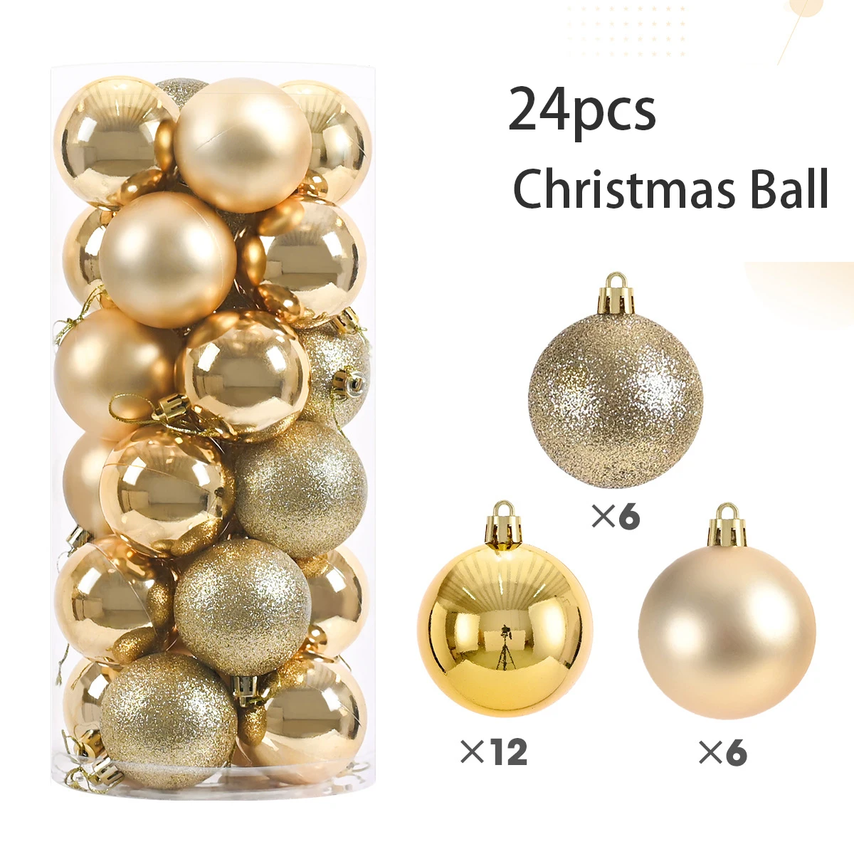 24 Uds. Bolas de Navidad de 3cm, adornos para árbol de Navidad, colgantes para árbol de Navidad, decoración para fiesta en casa, árbol de Navidad,