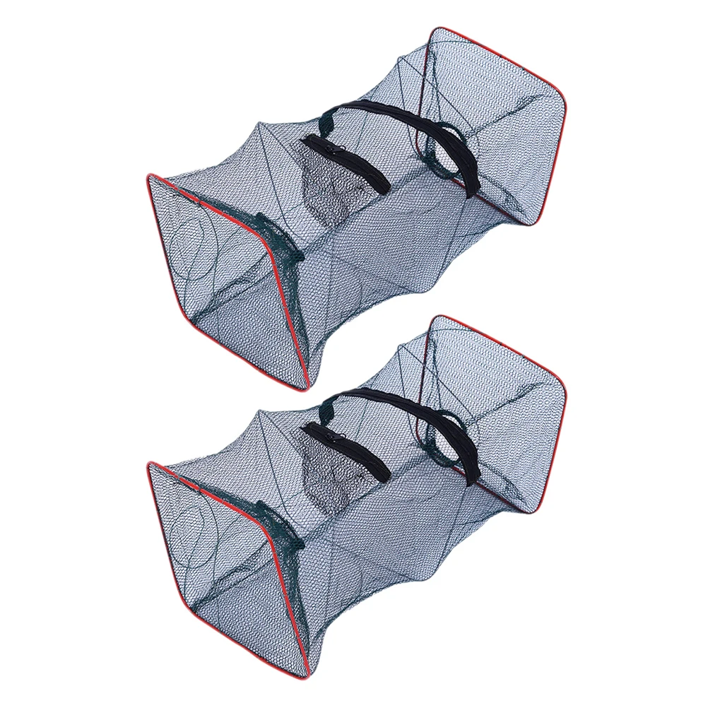 

1PC Foldable Crab Shrimp Catching Net Portable Fishing Traps Lightweight Lobster Bait Cage Nylon Mesh Outdoor Activity