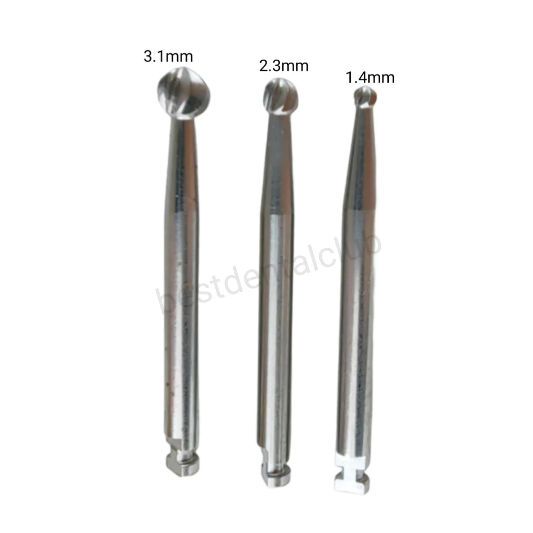 Round Ball Drill Burs Implant Drills Stop Dental Lift Sinus Trimmer 3Sizes LMS