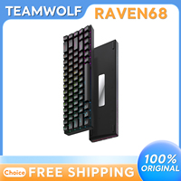 Teamwolf Raven68 Gaming Mechanical Keyboard Magnetic Axis Ergonomics 68keys Quick Trigger Hot Swap RGB FPS Custom Wired Gift