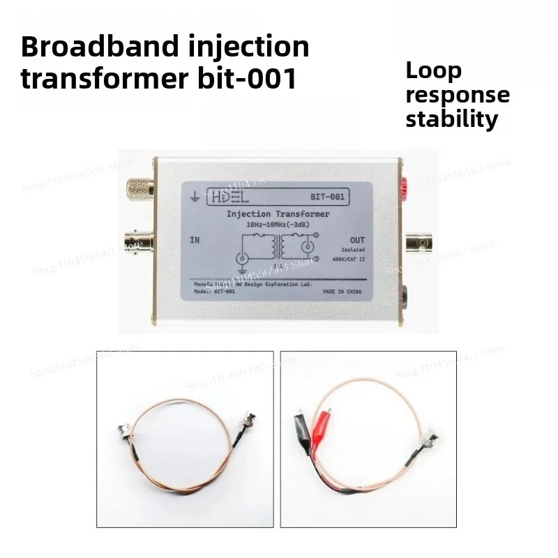 BIT-001 Isolated Injection Transformer – Frequency Response for Power Loop Bode Analysis, Replaces J2101A
