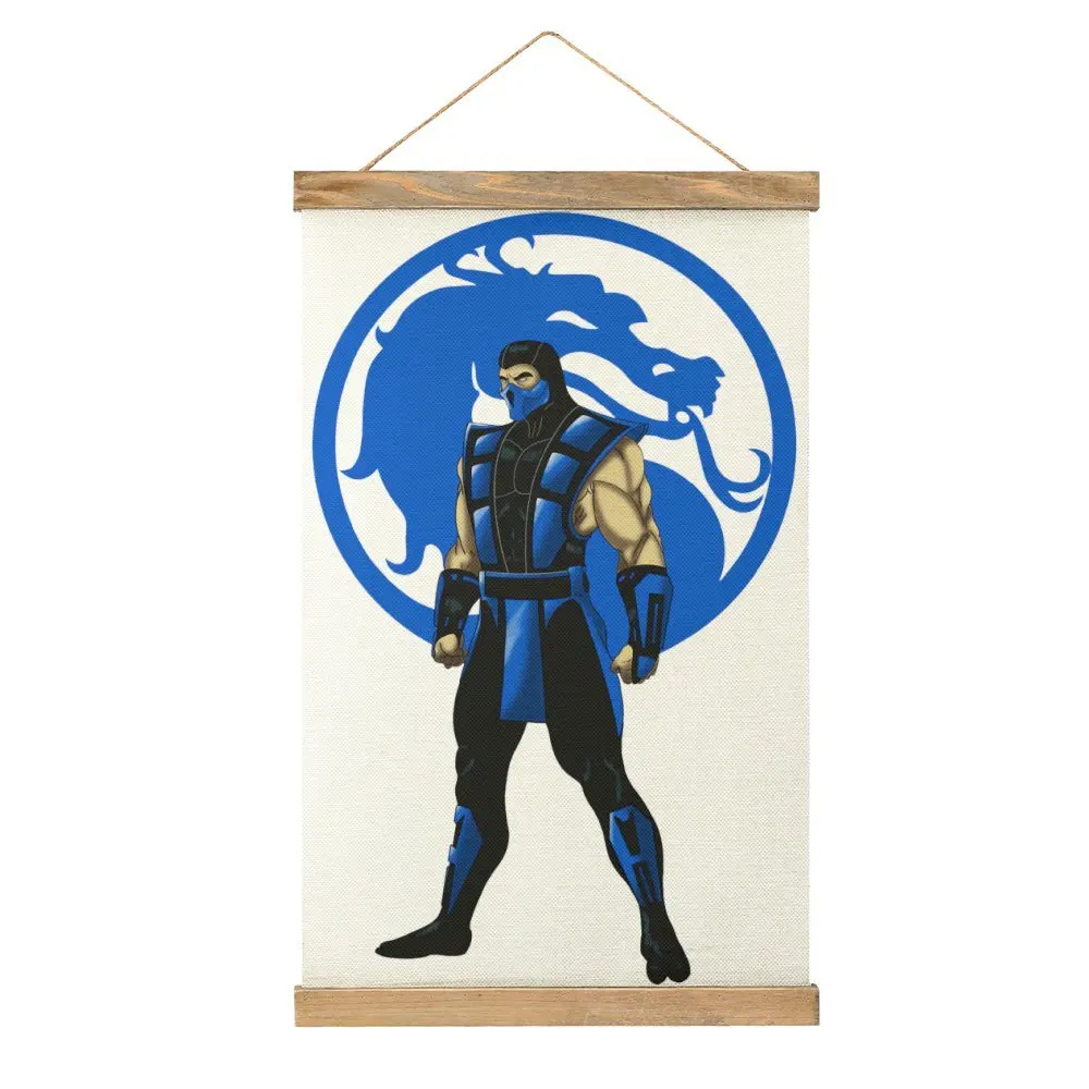 

Графический винтажный Mortal Kombat Sub Zero холст, подвесная картина, крафтовое украшение, Ресторан Nerd Украшение для рисования
