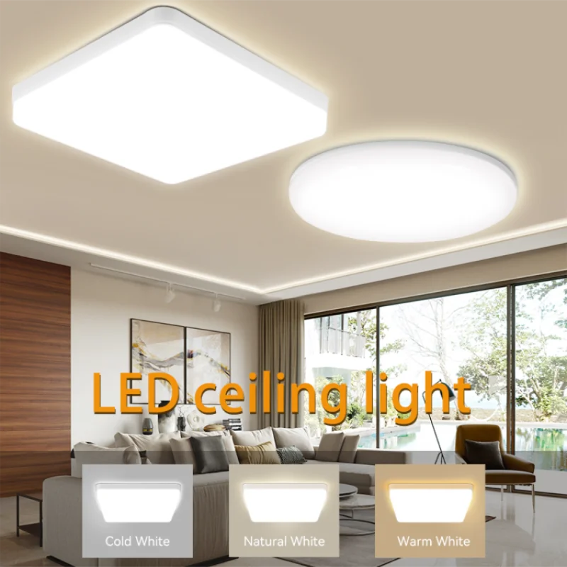 Ultra Thin Led Ceiling Lamps LED Square Round Panel Lamp 72W 50W Surface Mount Ceiling Light Fixtures for Living Room Bedroom