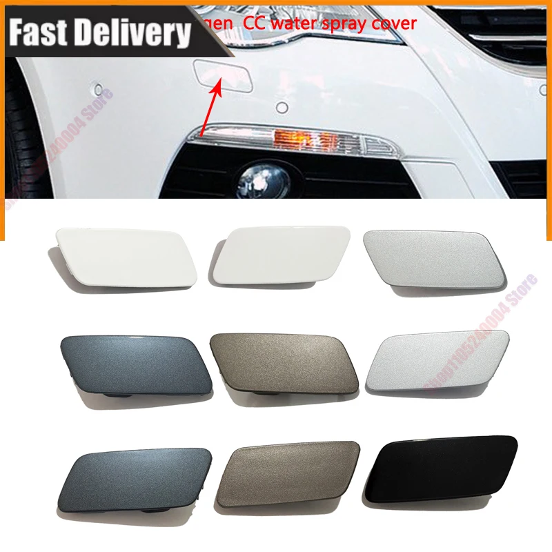 For 2009-2012 Volkswagen CC Headlight Water Nozzle Cover Car Headlamp Spray Washer Cap Water Spray Cover 35D955110 35D955109