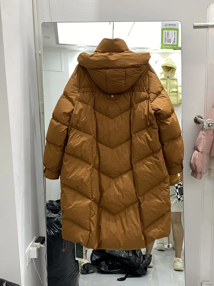Down Jacket Medium-Length Women's Winter Thickened Fashionable Puffer Coat Loose-Fit Slimming New Style