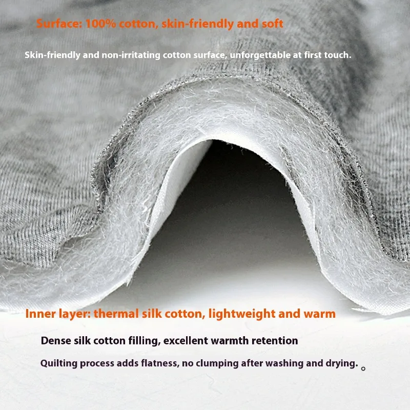 Verdickter Kniewärmer für ältere Frauen und Männer, extra lang, rutschfest, Thermo-Beinärmel, Schlafkomfort, Baumwolle, gepolstert, Kniestütze, Luft