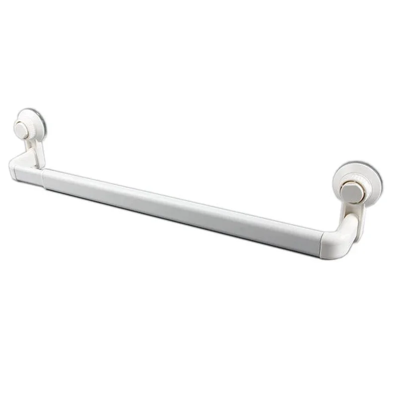 Toilet Vacuum Suction Cup Towel Rack Bathroom Seamless Non-Perforated Single Rod Towel Rack Retractable  52CM Cloth dryer