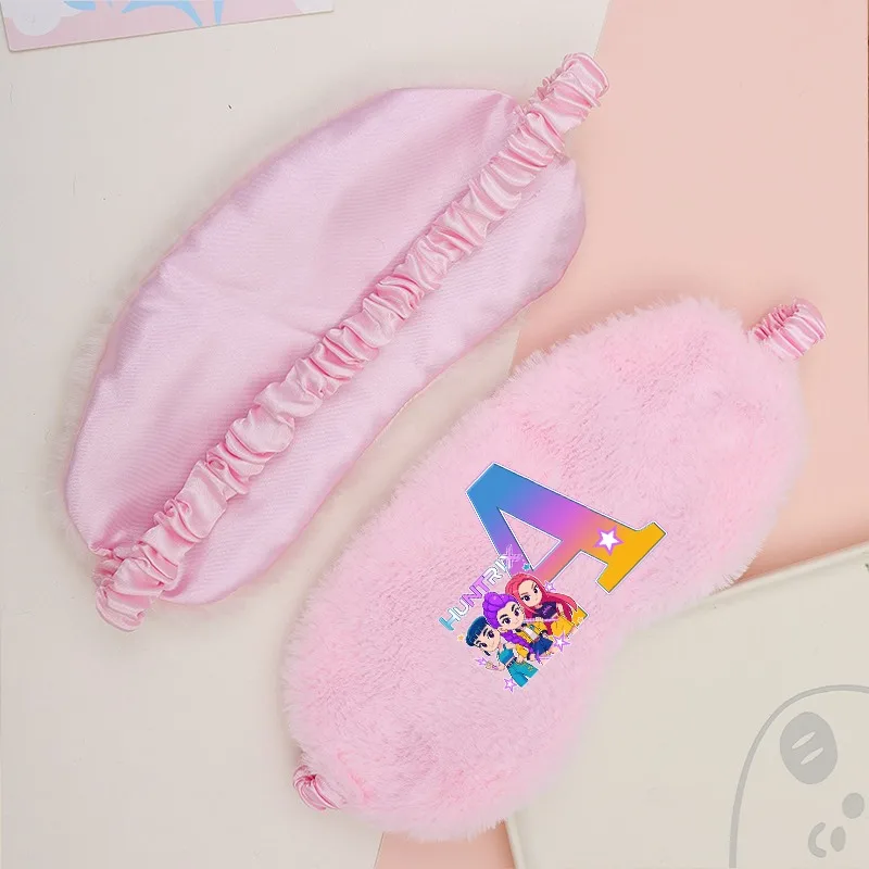 

KPop Demon Hunter Eye Mask Soft Comfortable Eye Mask Cute Cartoon Letter Pattern Light Blocking Eye Mask Children Birthday Gift