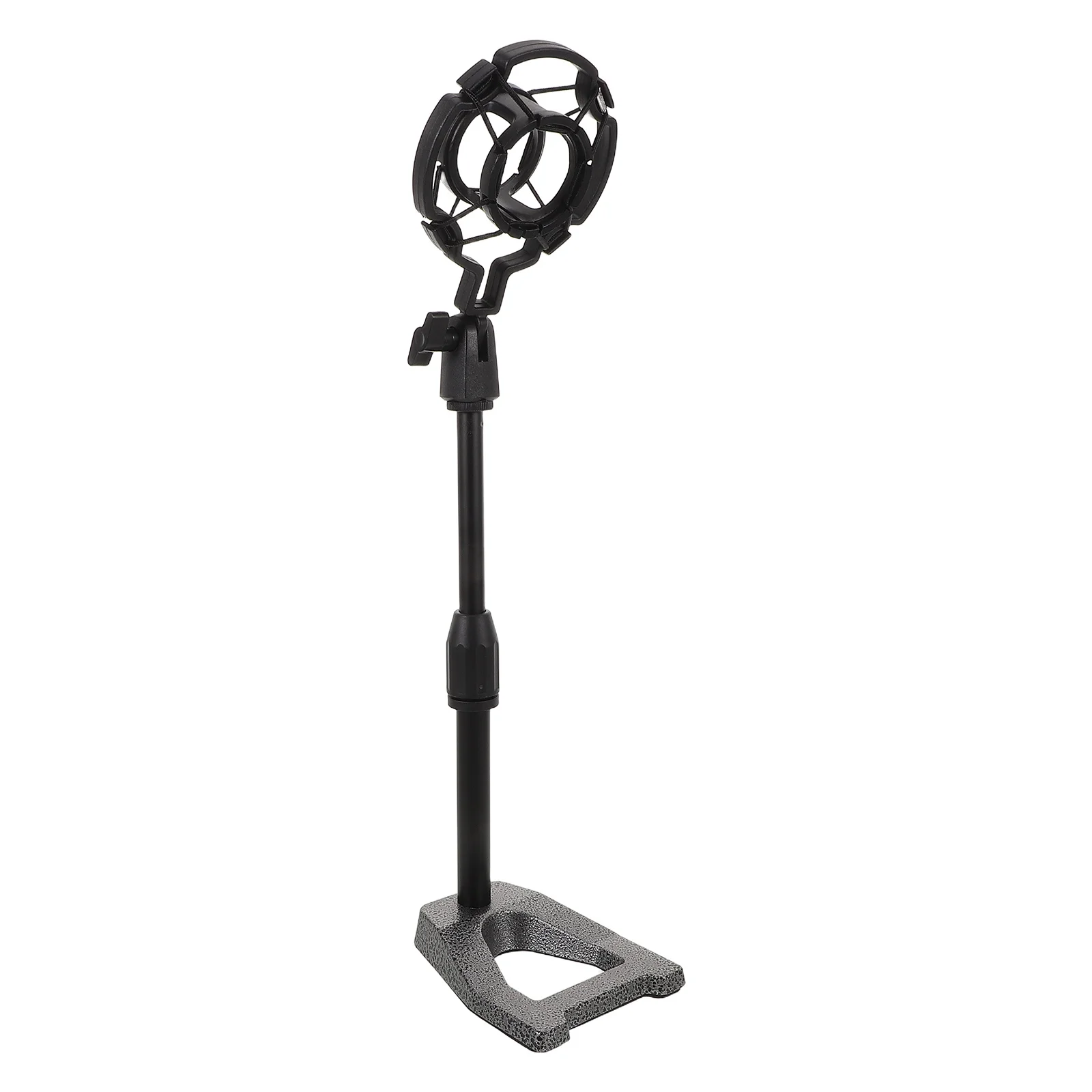 

Adjustable Desktop Microphone Stand with Weighted Base Shock Mount for Recording Streaming Podcasting Live Singing Interviews