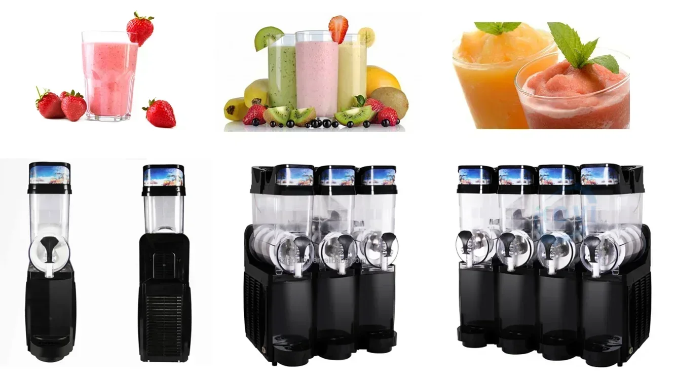 Máquina granizadora comercial para hacer margaritas y bebidas frías con hielo picado, precio.