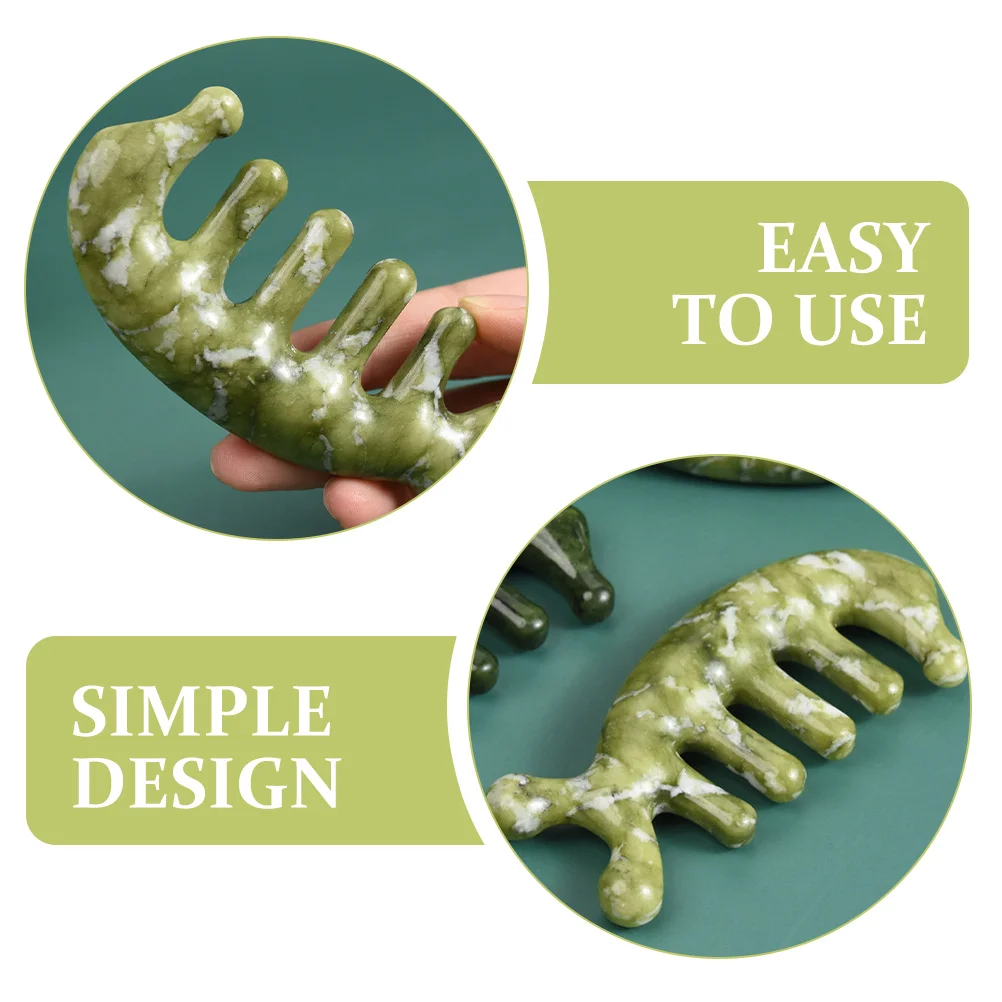 

Массажер для кожи головы, креативная расческа с широкими зубьями, нефритовый массажный инструмент, прочный, безопасный, надежный, для дома, путешествий, подарок для влюбленных, друзей, гладкий