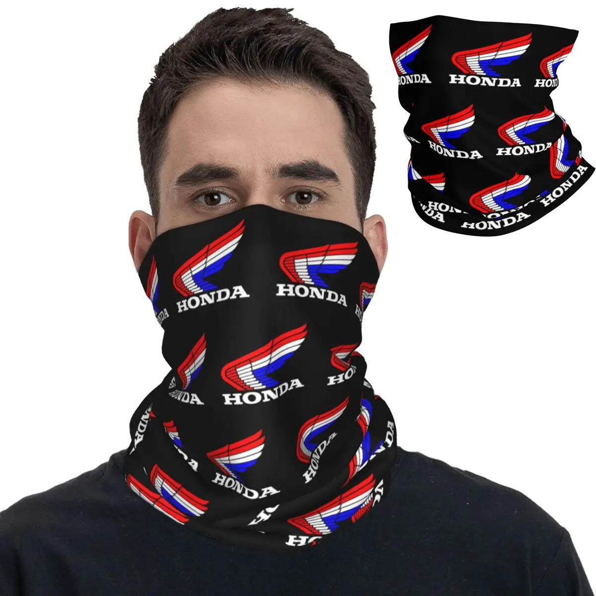 Bandana de motocicleta Honda Racing, polainas unisex à prova de vento, lenço de máscara Balaclavas impresso, lenço de caminhada para adulto