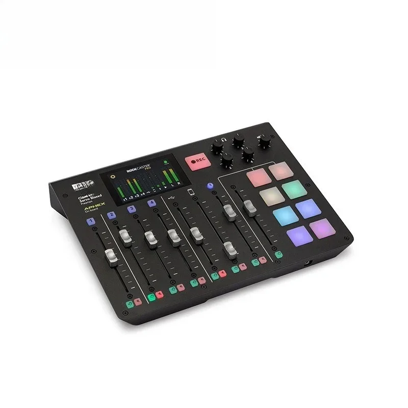 

Professional integrated live broadcast workbench guide video mixer sound card