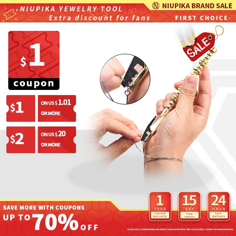 NIUPIKA  Bracelet Helper Buddy Jewelry Helper Fastening Aid Quickly Unfasten Bracelets/Watches for Woman-Portable