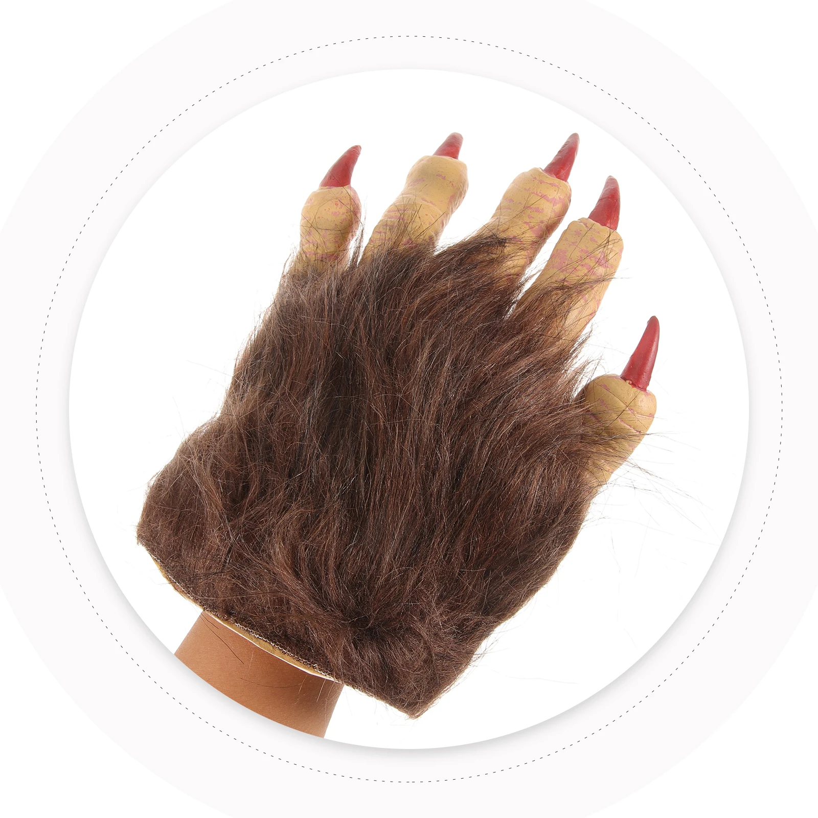 

Wolf Gloves 1 Pair Black Scary Costume Halloween Party Latex Props Furry Horror Theme Claw Cosplay Kitchen Bar Accessories