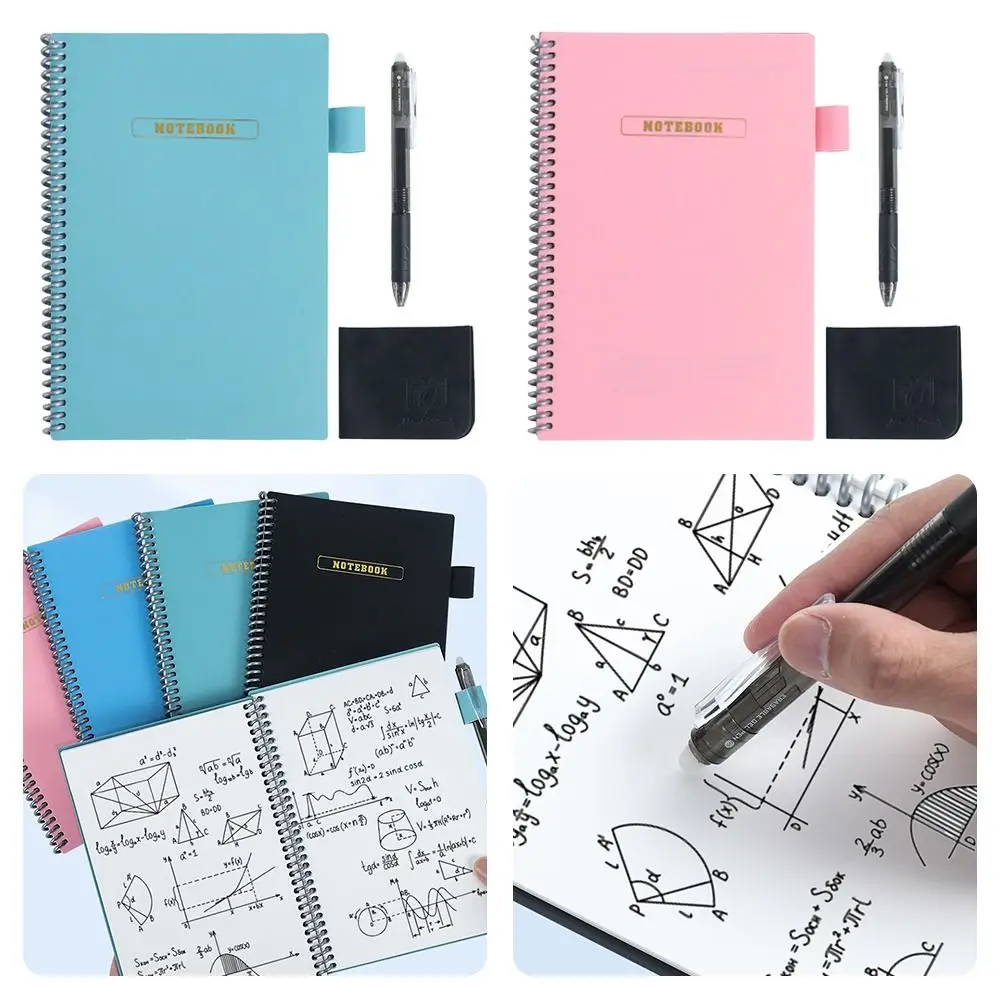 A5 Reusable Whiteboard Notebook Set With Whiteboard Pen Erasing Memo Pad Weekly Planner Portable Stylish Office Notebooks