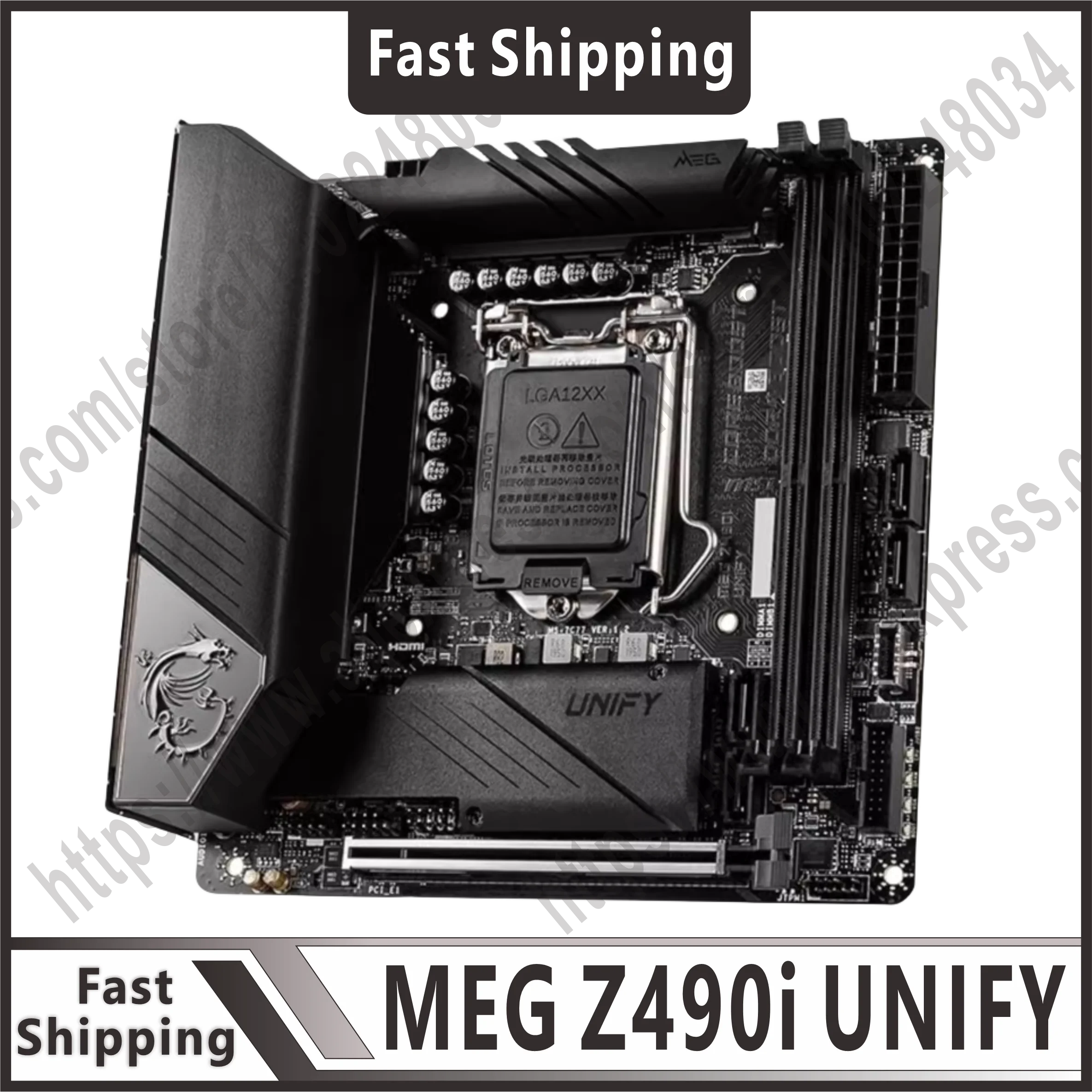 اللوحة الأم lga z490 ، meg z490i ، ddr4 ، m.2 ، usb ، pci-e ، hdmi ، mini itx ، core i3 cps