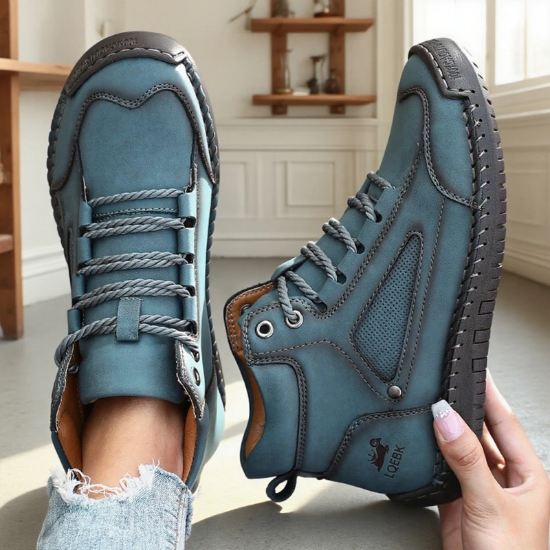 New Handmade Leather Women Shoes Casual Slip on Loafers Breathable Leather Shoes Flats Fashion Moccasins Tooling Shoes Plus Size