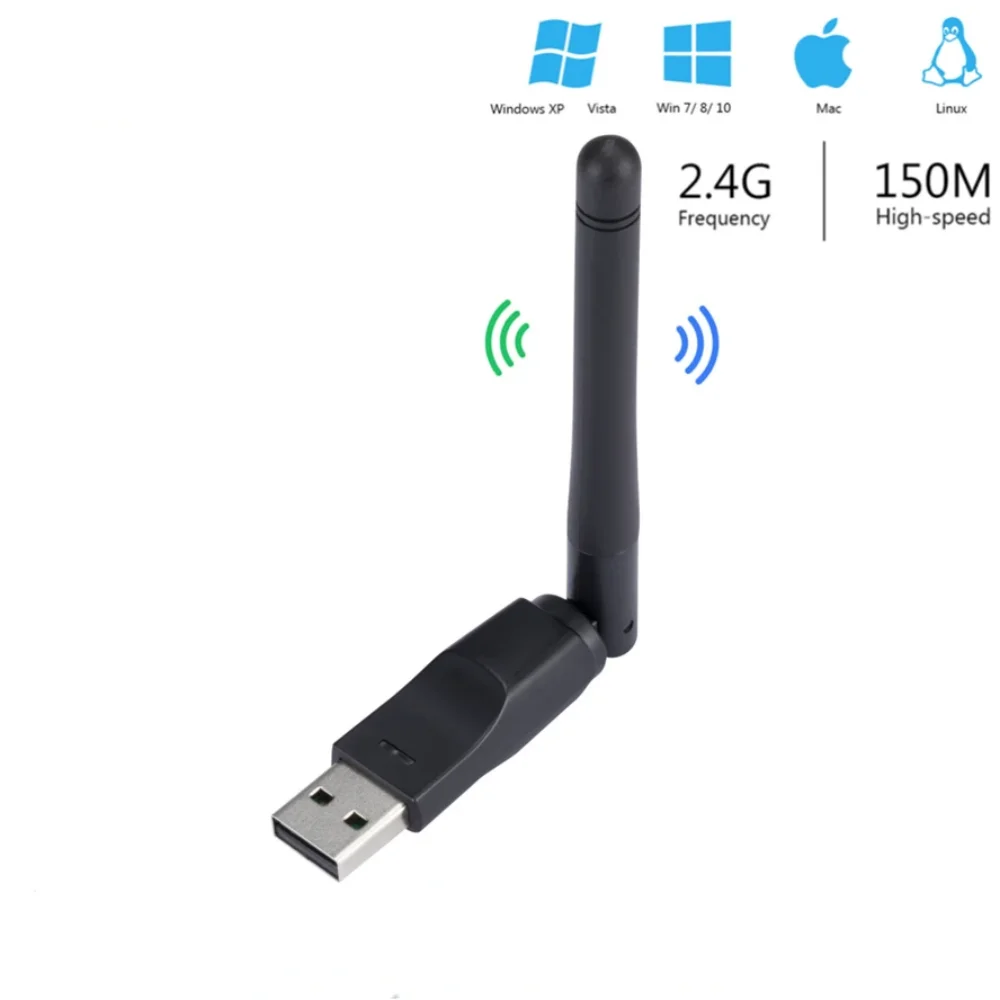 150Mbps RT8188 Wireless Network Card Mini USB WiFi Adapter LAN Wi-Fi Receiver Dongle Antenna 802.11 B/g/n For PC Laptop Windows