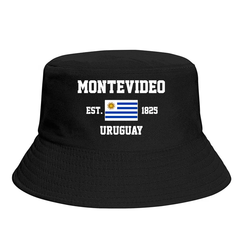 Sombreros de cubo Uruguay EST.1825 Montevideo emblema bandera parasol fresco al aire libre verano pescador gorras sombrero de pesca