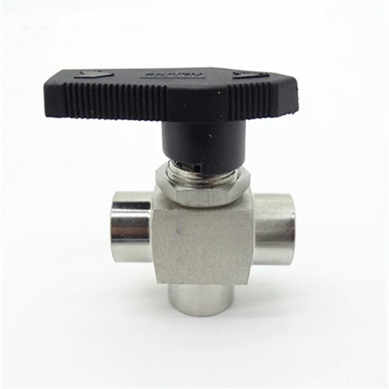 صمام كروي ثلاثي الاتجاه صمام كروي عالي الضغط نوع اللوحة صمام كروي ثلاثي YFP-2B لولبة داخلية