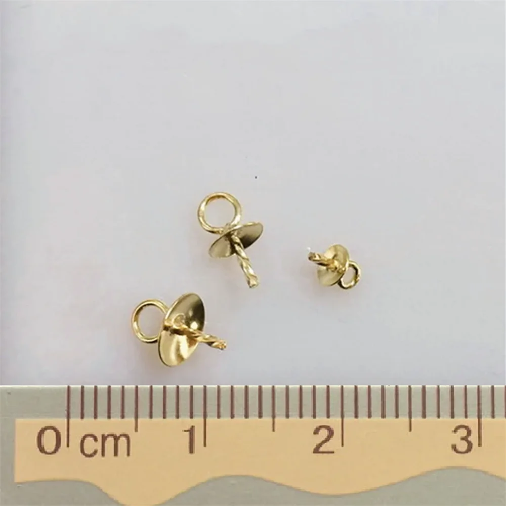 2 Pieces Plain Cup and Twist Peg Drops 3mm 4mm 5mm in 14K Gold Filled for Pearl Jewelry Making