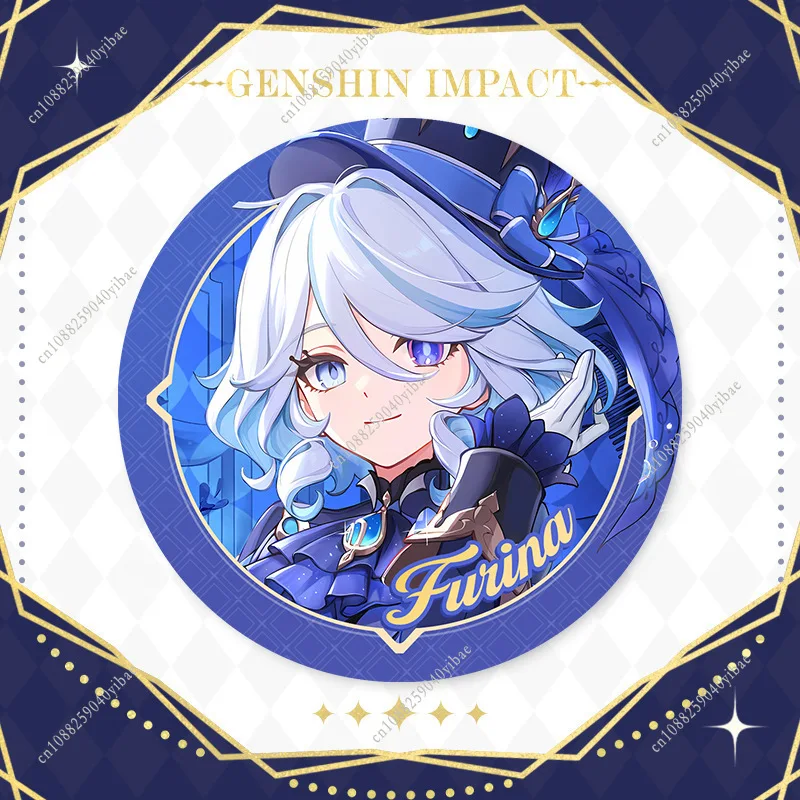 75MM Game Genshin Impact-2 Anime Cosplay Figure Pins Round Badge Brooch Prop Costume Bag Accessories Friends Game Fans Gifts
