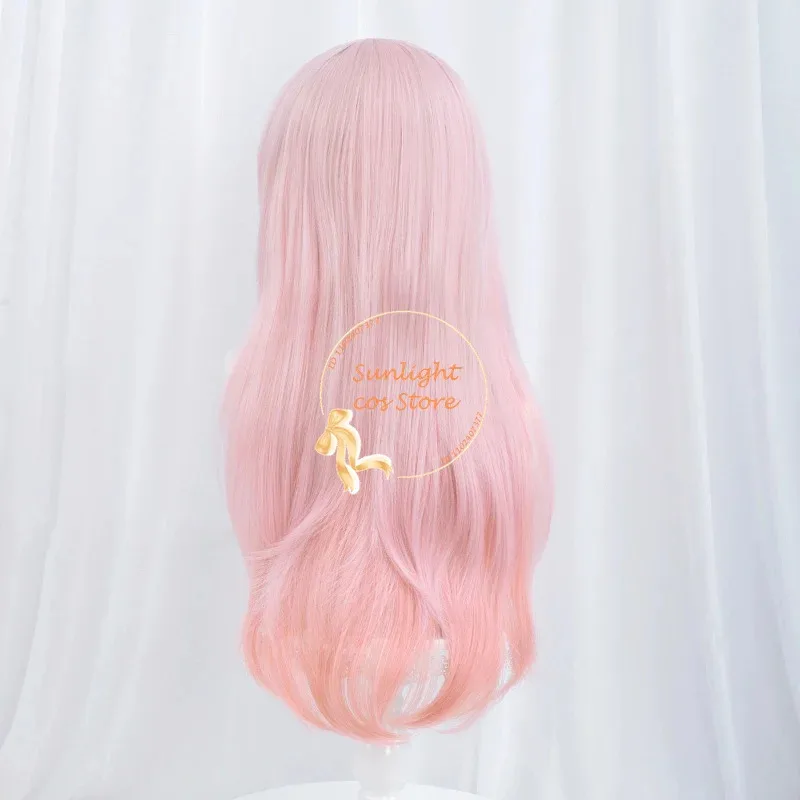 Super Sonico SuperSonico 60cm 롱 핑크 할로윈 코스프레 애니메이션 내열성 합성 머리 + 가발 모자