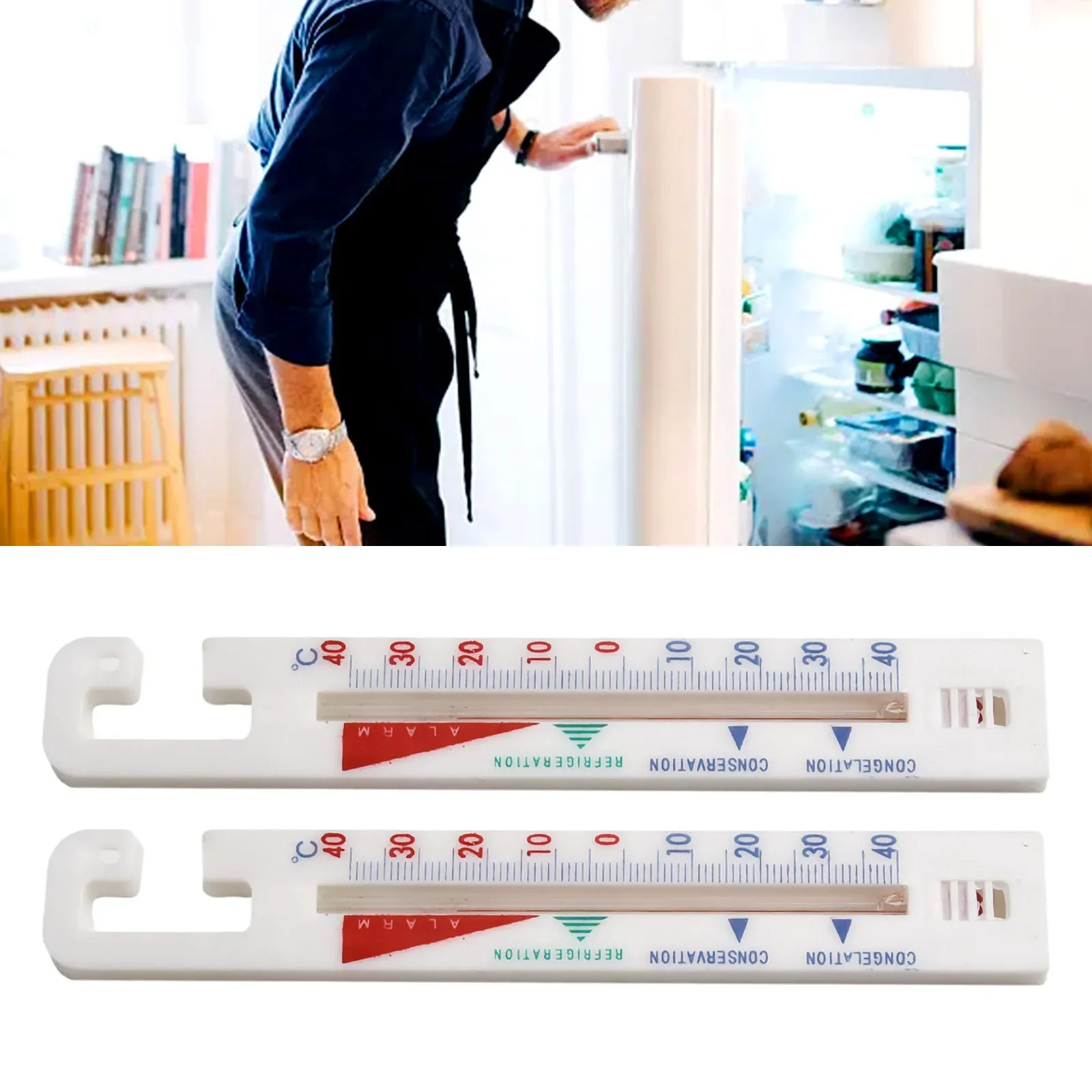 2pcs Wall Hang Thermometer Indoor Outdoor Temperature Greenhouse Temp Meter Hung Logger Straight Plates Temperature Meter