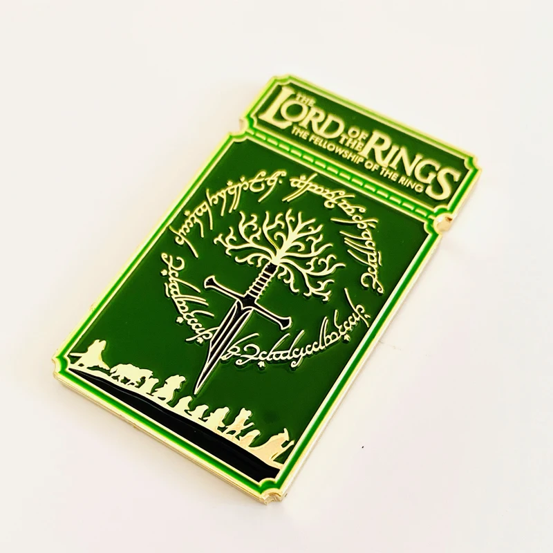 LOR فيلم تذكرة كعب شارة معدنية الزمالة من بين حلقة بروش الخيال فيلم المينا دبوس #3