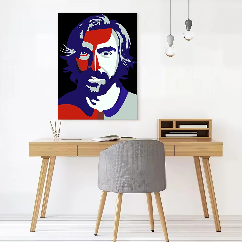 Andrea Pirlo Canvas Poster Customizable Printed Canvas Painting Wall Art for Fans Room Decoration Gaming Home Decorations Arts