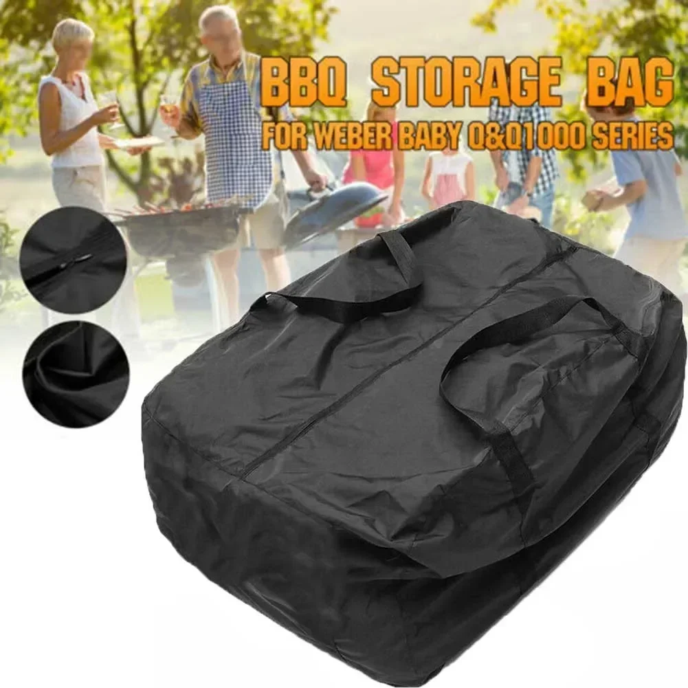 “Premium Black BBQ Storage & Carry Bag for Weber Portable Charcoal Grill Waterproof Polyester Oxford Cloth 74*57*43cm”